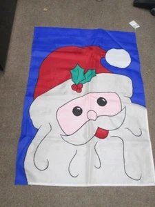 Weihnachten Santa volle Größe Flagge 1994 Santa Stechpalme 28"x40" im Wind Neu - Bild 1 von 2