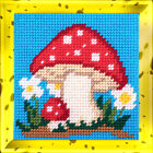 DIY Needlepoint/Tapestry Kit "Fly agaric" 5.9"x5.9", Bambini