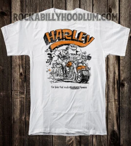 Retro Hot Rod Tee T Shirt Vtg Art Ed Big Daddy Roth Harley Milwaukee Famous - Imagen 1 de 7