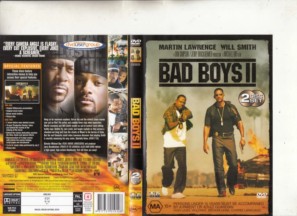 DVD Bad Boys 2-II-[Martin Lawrence]-2003-Michael Bay Filme-Filme MBF-2 - Imagem 1 de 1