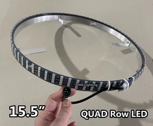 Parts: JHB ONLY 1PC 15.5" QUAD ROW CHASING FLOW (3pins) LED Wheel Ring Rim Light - Picture 1 of 2