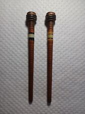 TWO Vintage Wood Weaving Bobbins Each Measures 10 In. Very Nice Condition.      