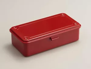 TOYO Steel Color Trunk Tool Box T-190 Red 203x109x56mm Made in Japan - Picture 1 of 10