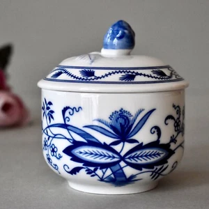 Vintage Porcelain Sugar Bowl Bavaria Blue Onion Porcelain Home Decor - Picture 1 of 9