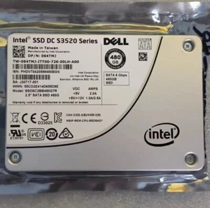 64TMJ DELL Intel DC S3520 480GB 6Gb/s 2.5INCH SATA SSD 064TMJ SSDSC2BB480G7R - Picture 1 of 2