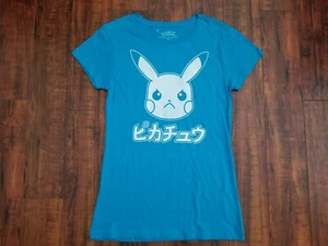 2016 Nintendo Pokemon Pikachu Blue T-Shirt - Woman's XL - NWOT - Picture 1 of 7
