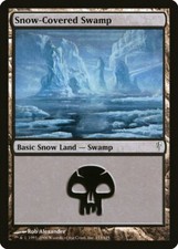 1X Snow-Covered Swamp - Coldsnap - NM/EX MTG CARD