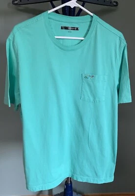 *GREG NORMAN 男式大码 T 恤套衫短袖浅绿色 — 第 1/4 张图片