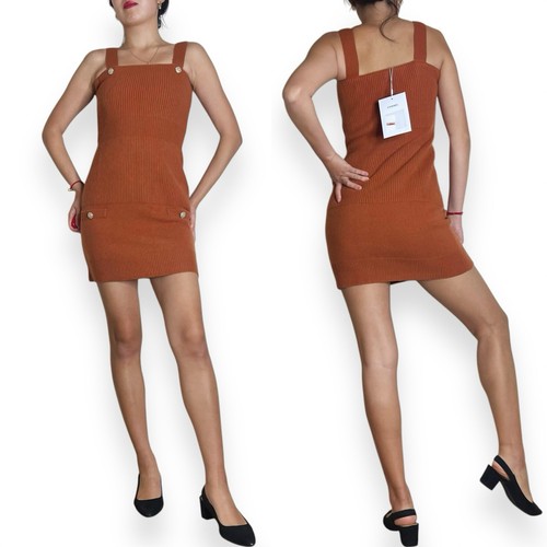 Mini Abito Chanel in Maglia Cashmere con Bottoni Camelia Nuovo con etichette Autentico Taglia 36