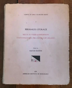 STORACE "SELVA DI VARIE COMPOSITIONI" 1965 1ST ED PB VG- 23 PIANO COMPOSITIONS - Picture 1 of 1