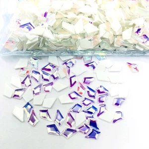 20 50pcs Nail Art Rhinestones FlatBack Glass Crystal Gems 3D Tips DIY Decoration - Picture 1 of 27