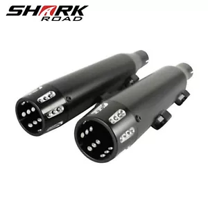 Silenciadores de escape negros de 3" para Harley Sportster XL 883/1200 2014-2022 - Imagen 1 de 7