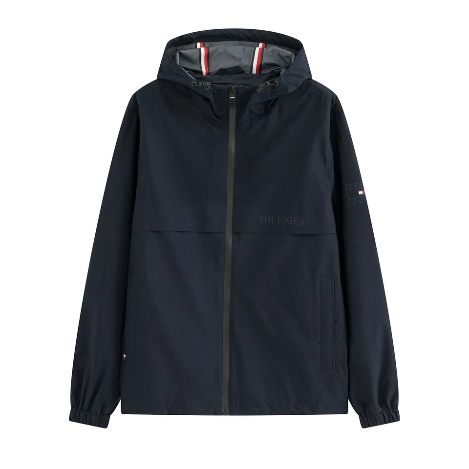 Tommy Hilfiger Water-repellent Tech Hooded Jacket in Navy - Image 1 of 4