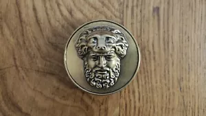 GROSSE RUNDE GUCCI SCHNALLE GOLDFARBEN ANTIK NEU - Bild 1 von 3