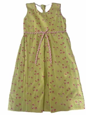 Vestido Floral Strasburg Verde Rosa Niñas 10 Pascua Primavera Foto 1 de 4