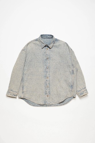 ACNE STUDIOS CAMICIA DENIM MONOGRAM TAGLIA 42