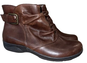 Clarks Chris Sydney braune lässige Lederstiefeletten Schnalle Größe 8,5 bequeme Stiefel - Bild 1 von 8