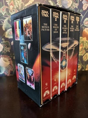 Star Trek 1-5 Movies 25th Anniversary Collector's Box Set 5 VHS Tapes Top Movies - Image 1 of 4