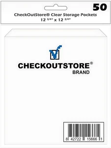CheckOutStore Karton durchsichtige Aufbewahrungstaschen (12 3/4 x 12 3/4) - Bild 1 von 1