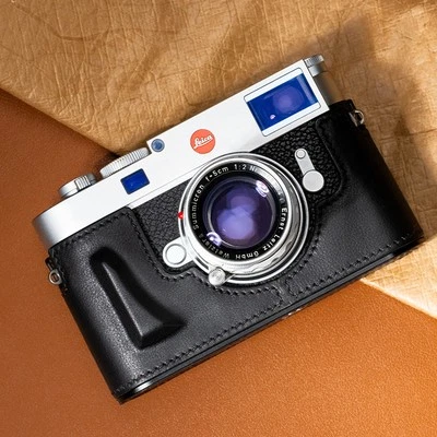 Genuine Leather Camera Bag Case Protect Cover Half Base Grip For Leica M11 M11P - Image 1 of 4