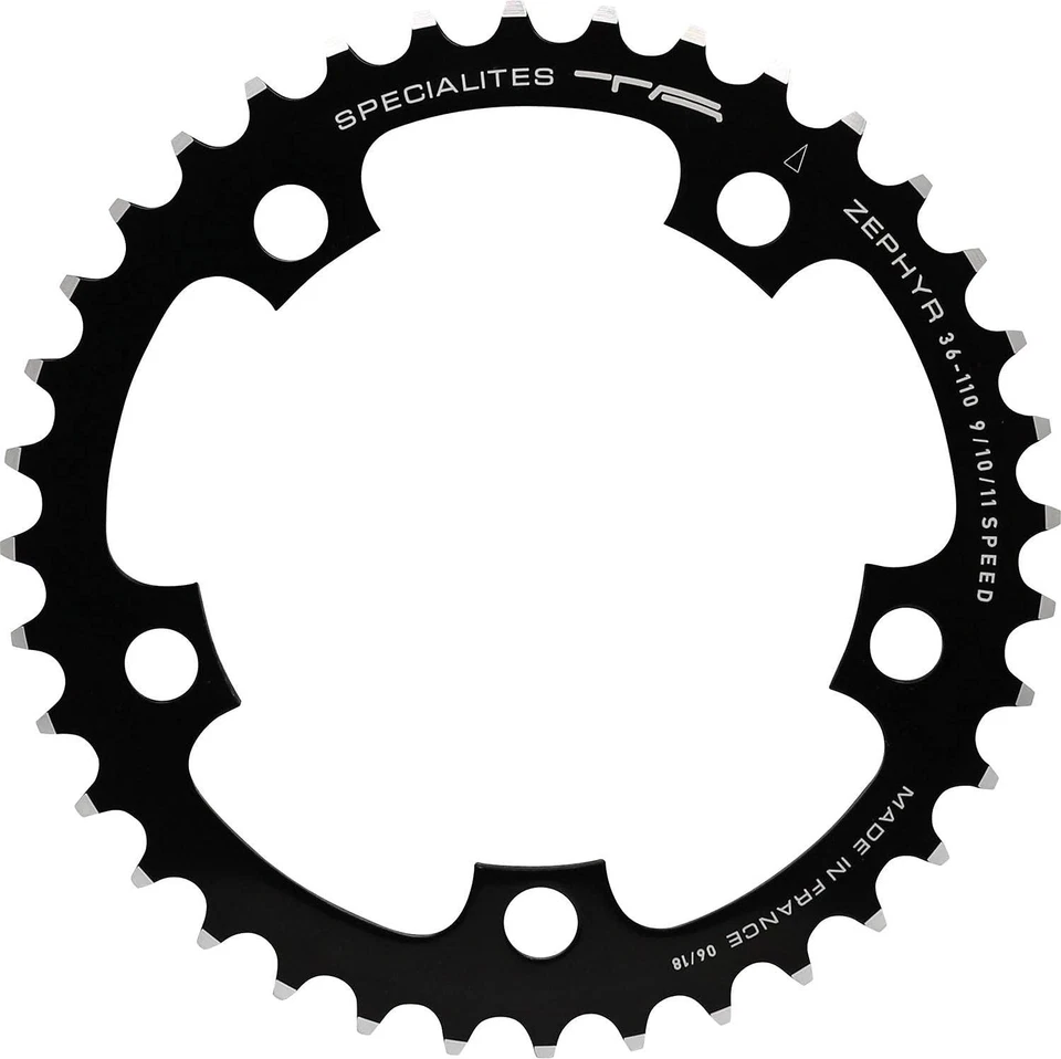 Spécialités TA Zephyr Compact 110pcd 5 Arm 9/10/11 Speed Inner Chainring 39t Bla - Image 1 of 1