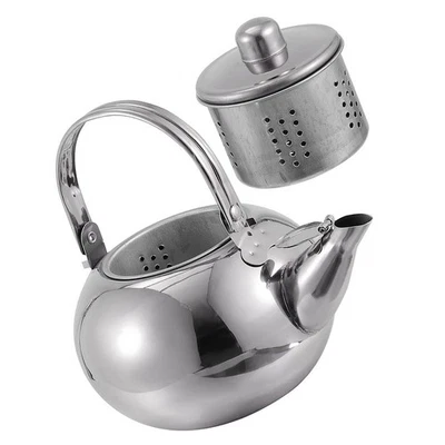  Teiera Con Infusore Bollitore Per Il Tè Acciaio Inossidabile Caffè - Immagine 1 di 4