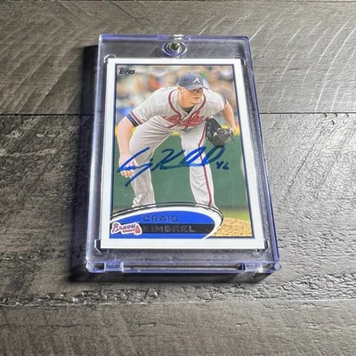 Craig Kimbrel IP Firmado Automático 2012 Topps #20 VARIACIÓN DE ERROR con ESTADÍSTICAS Braves Foto 1 de 4