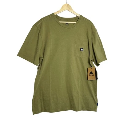 Burton Colfax SS T Shirt Olive Green Pocket Tee Men's XL NWT - Image 1 of 4