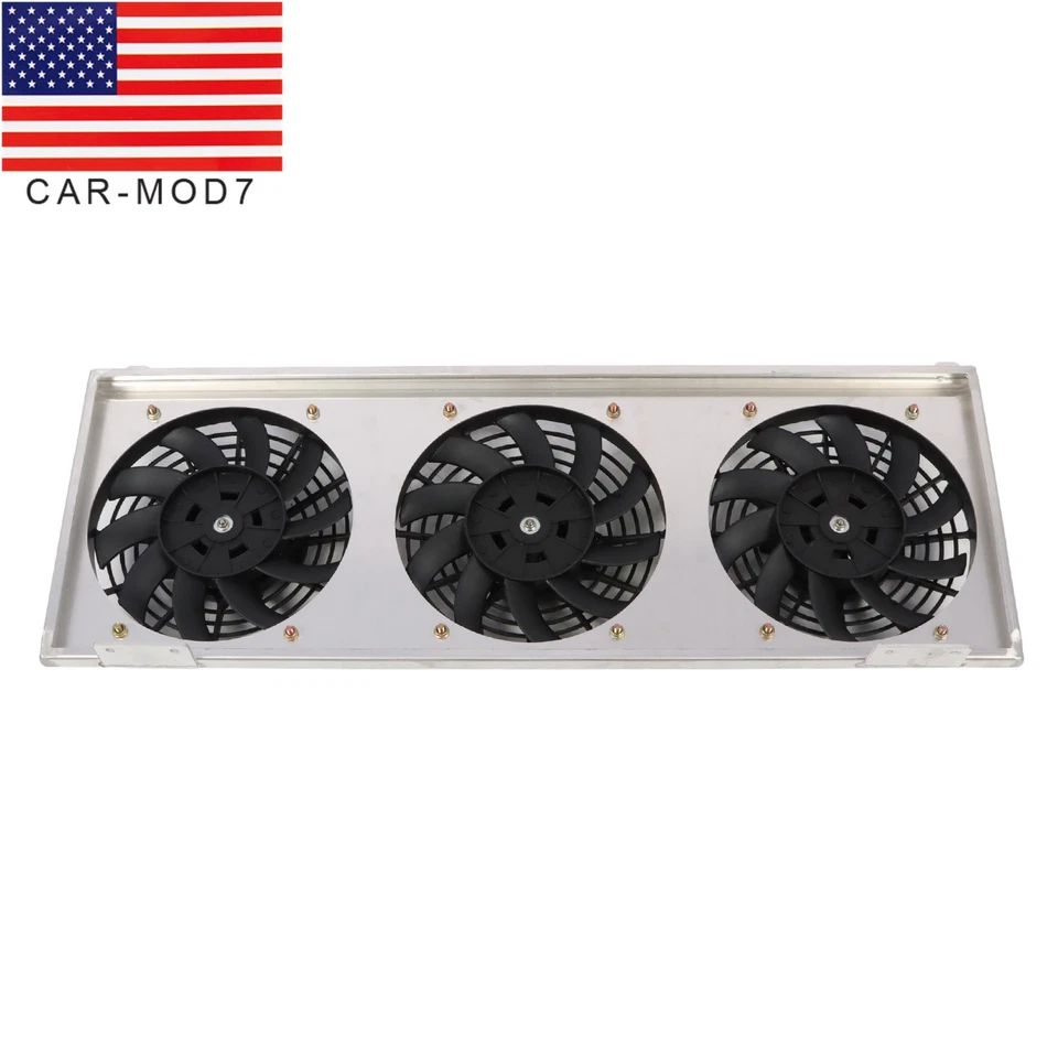 Cubierta de aluminio 3x 9" ventilador delgado para radiador Jeep Cherokee XJ Comanche 1991-2001 Foto 1 de 4