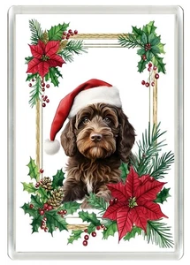 SOMBRERO NAVIDAD CHOCOLATE COCKAPOO PERRO NOVEDAD NEVERA IMÁN GRAN REGALO - Imagen 1 de 1