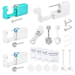 Ear Piercing Kit Nose Piercing Kit Belly Button Piercing Kit Ear Piercing Gun... - Picture 1 of 8