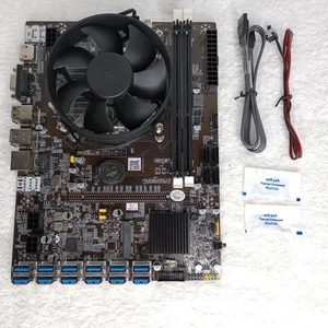 Placa madre para minería B75USB BTC 12 GPU con Intel Pentium G630 2,70 GHz y enfriador - Imagen 1 de 13