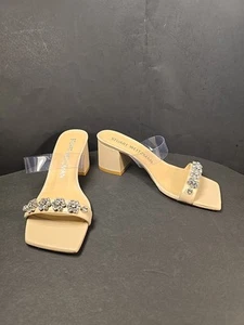 Stuart Weitzman Crystal Fleur 60 Slide Womens Size 9B New! MSRP $550 - Picture 1 of 7