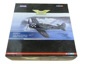Corgi Aviation Archive 1/72 Diecast Focke Wulf Fw190 A4 1/JG1 Holland AA34313 - Picture 1 of 4