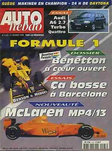 Hebdo Auto Nr. 1123 11.02.1998 Audi A6 2.7 Turbo Avant Quattro 24h Daytona - Bild 1 von 1