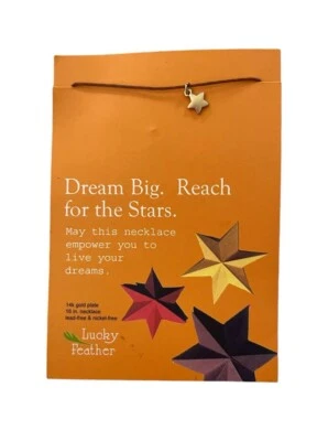 Altar'd State Delicado Collar de Cordón de Cuero Estrella Placa de Oro 14k ¡NUEVO! 16"" Foto 1 de 2