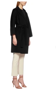 MAX MARA 'S Arona Double-Face Wool Coat Black US6 $1495 NWT - Picture 1 of 7