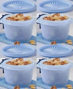 TUPPERWARE SERVIERSCHÜSSELN 4er Set Hellblau 20 Unzen mit Dichtungen Neu - Bild 1 von 1