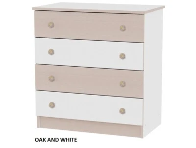 Baby dresser Lorelli with four drawers in various colour combinations - Image 1 of 4