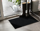 Fußmatte Salonloewe UNI Schwarz 5 Größen zur Wahl waschbare Schmutzmatte