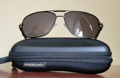 Nuevo KINGSEVEN Gafas de Sol Polarizadas Estilo Piloto Clásico Elegante UV400 EE. UU. Envío I Foto 1 de 4