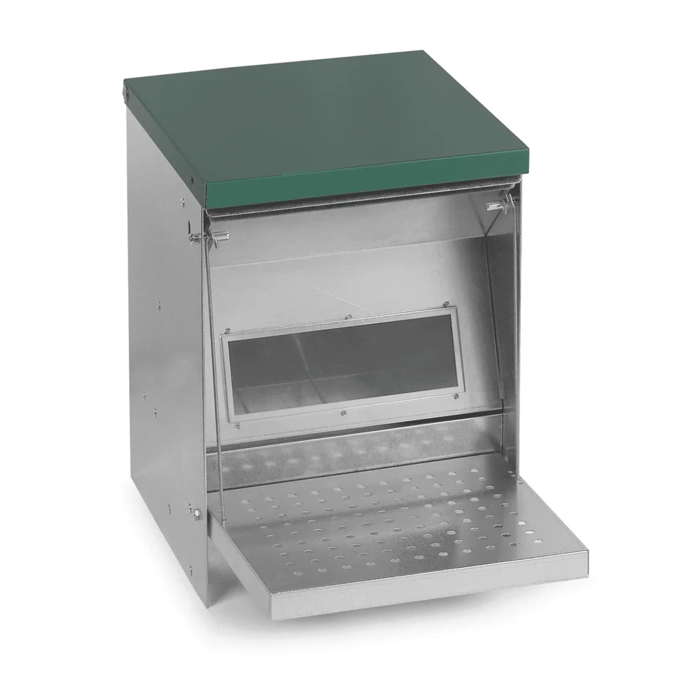 Agrarzone Geflügel Futterautomat mit Trittklappe Futterspender Hühner Futtertrog - Bild 1 von 1