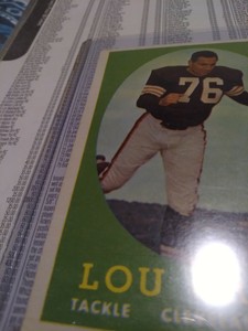 1958 Topps Football # 52 Lou Groza, Excellent Shape! 