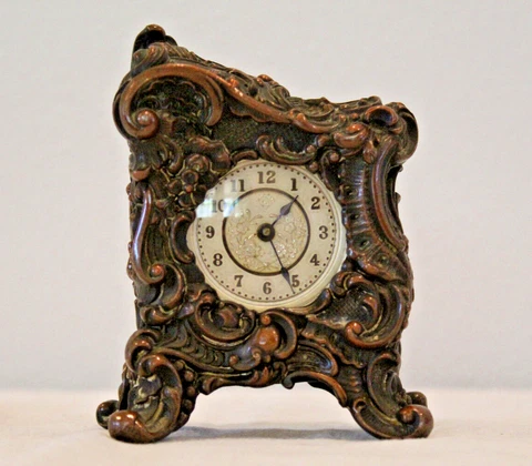 Ansonia Bronze Desk Windup Clock - Working - Turn of Century Cover