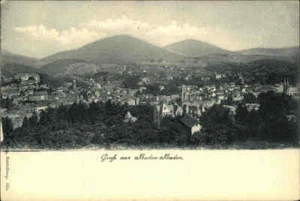 Gruss aus BADEN BADEN ~1900/10 Post-Karte Gesamtansicht Vintage Postcard AK - Picture 1 of 2