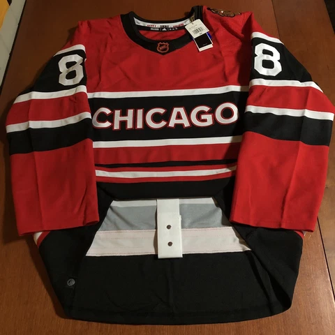 Adidas Authentic Patrick Kane Chicago Blackhawks Reverse Retro NHL Jersey Red 60 Cover