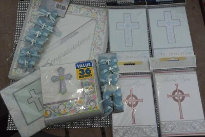 Confirmation Invitations, Thank You Cards,Napkins, Card Box Holder & Cross Ties - Image 1 of 4