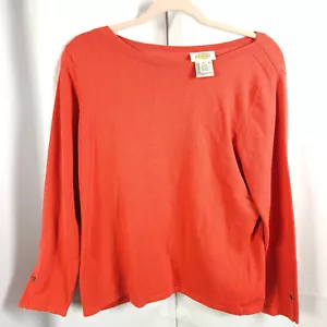 VTG Talbots Womens Medium Red Orangish Red Pullover Rayon Nylon Sweater - Picture 1 of 7