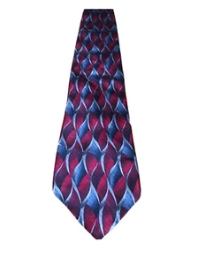 Navy Blue Red Silver Gold NUBIO Tie Necktie Collezione Esclusivo Exclusive - Picture 1 of 4