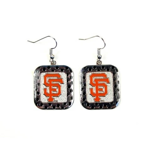 San Francisco Giants MLB Polka Dot Style Dangle Earrings Cover